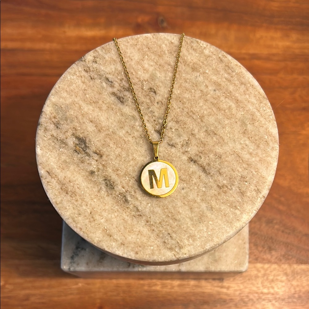 Gold Initial Pendant Necklace